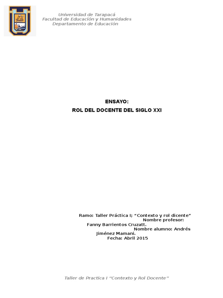 Rol del Docente en el Siglo XXI | PDF | Maestros | Tecnología de ...