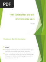 1987 Constitution as Basis of Environmental Laws