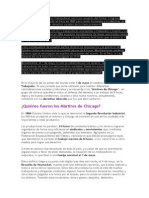 ¿Quiénes Fueron Los Mártires de Chicago?: Trabajador. Es Una Jornada Que Se Ha Utilizado para Realizar Diferentes