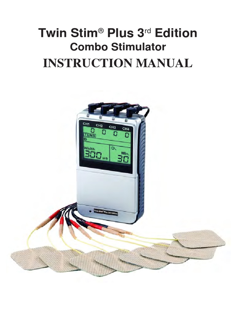 Manual Twin Stim Plus Tens Ems Tif Rusas | Pain | Electrical Connector