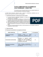 Evaluación de Competencias Academicas 2015 Concytec