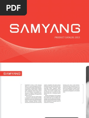 Catalog Samyang 2013
