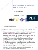 ANSYS-Mode For GNU Emacs, An Introductory Tutorial For Version 14.5.1