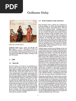 Guillaume Dufay Pdf Pdf Performing Arts Classical Music