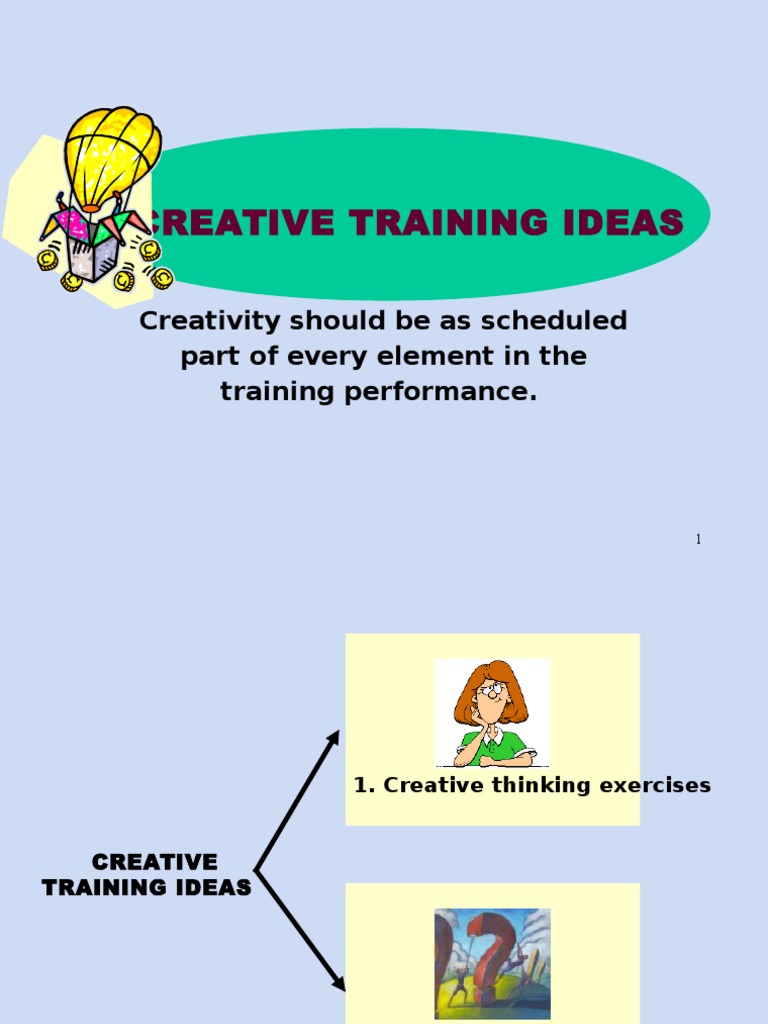 Creative Training Techniques and Activities | PDF | Brainstorming ...