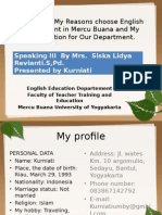 My Profile, My Reasons Choose English Department (2)
