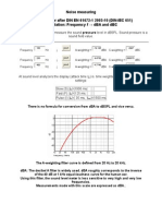 Noise Measuring Weighting Filter After DIN EN 61672-1 2003-10 (DIN-IEC 651) Calculation: Frequency F dBA and DBC