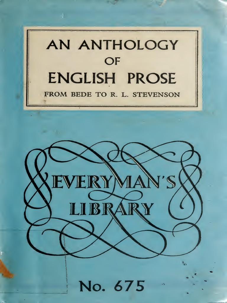 Anthology Of English Prose (From Bede To Stevenson) Of English.