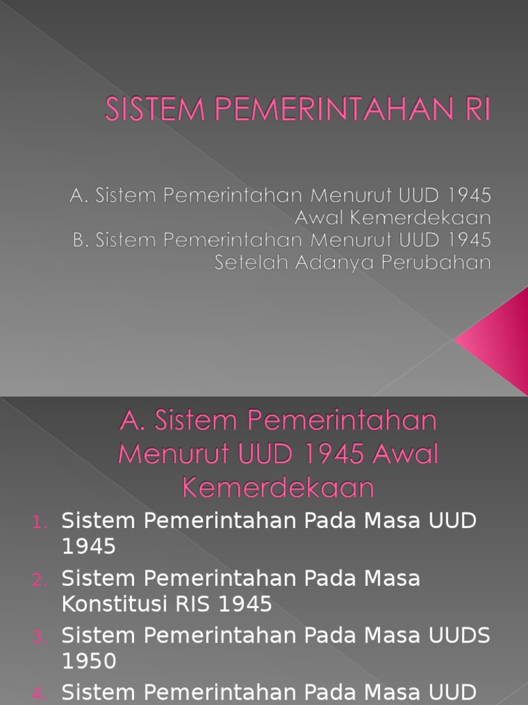 Sistem Pemerintahan Ri-Power Point