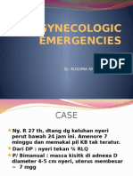 Gynecologic Emergencies: Dr. Kusuma Andriana Spog