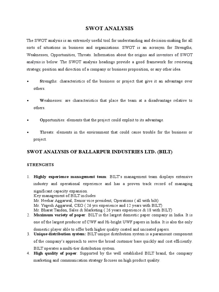Swot for watch industry essay 04 picture