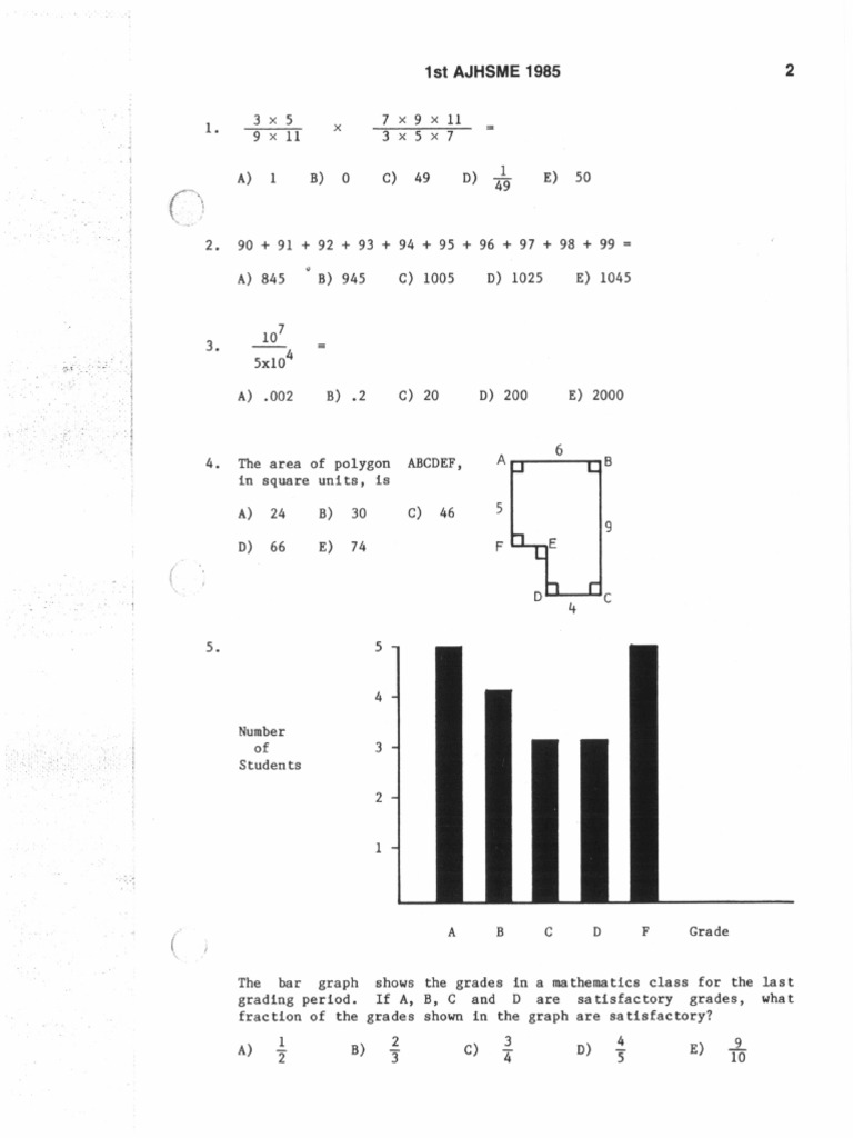 Maths AMC Contest Problems | PDF