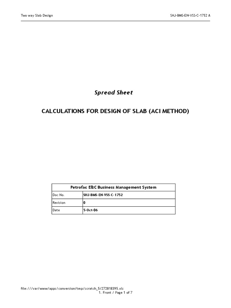 Slab Design Pdf Building Industries