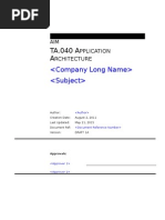 TA040 Application Architecture