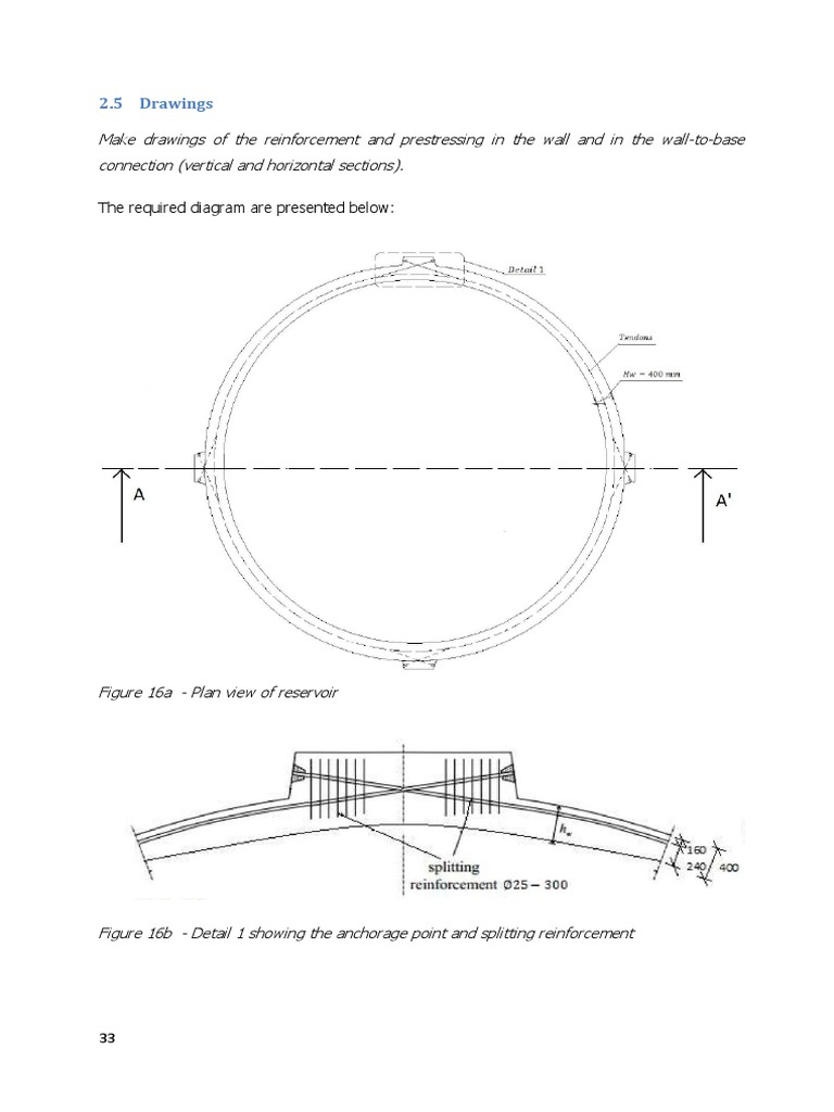 Prestressing Layout For Cylindrical Reservoir | PDF | Technology ...