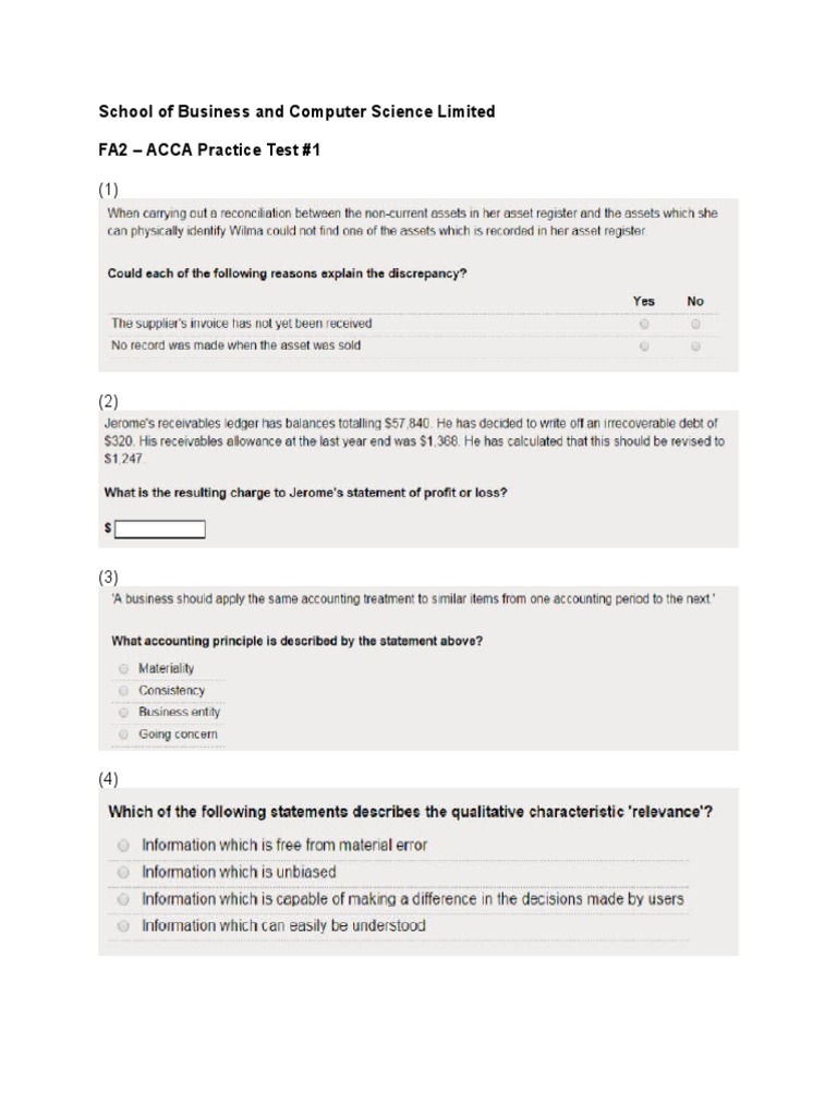 FA2 ACCA Practice Test 1 Questions.docx Computing Computers