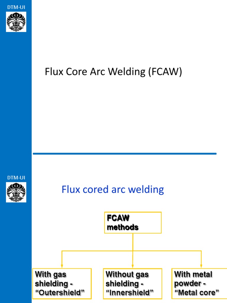 FCAW: Methods, Advantages, and Disadvantages | PDF | Welding | Construction