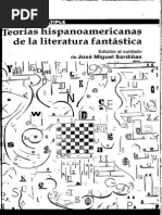 Sardiñas, J.M. (Ed.) (2007). Teorías Hispanoamericanas de La Literatura Fantástica