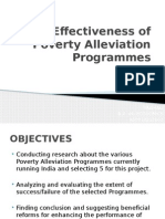 Effectiveness of Poverty Alleviation Programmes