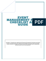 EVENT CHECKLIST: PLAN, PROMOTE, STAGE