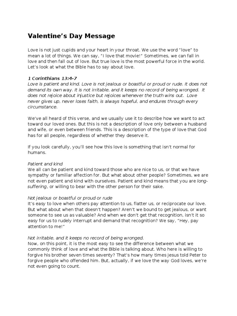 Valentine's Day Gospel Message (Sermon) | Sin | Love