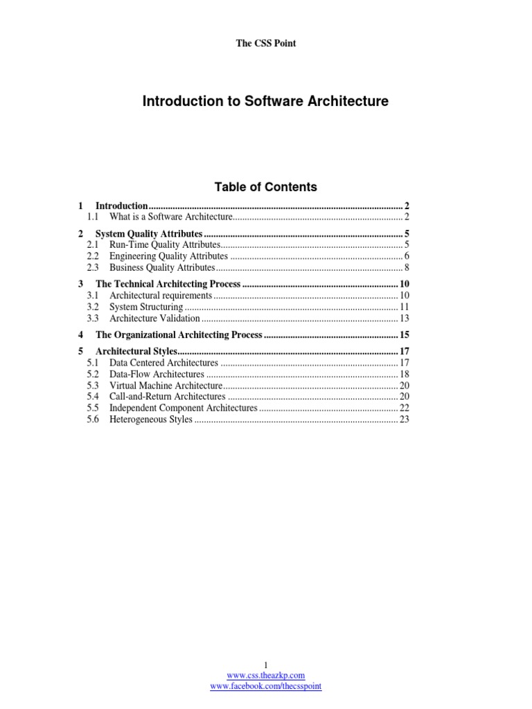 Introduction To Software Architecture PDF | PDF | Message Passing ...