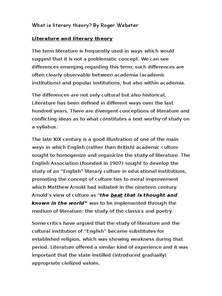 Literary criticism database picture