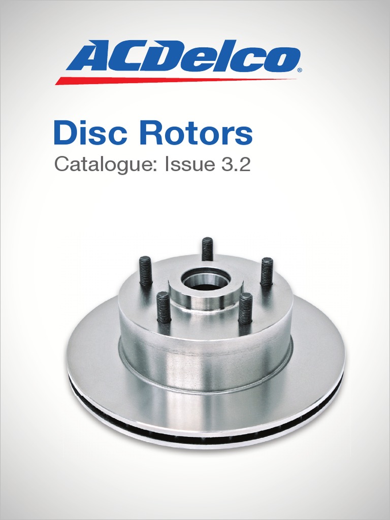 Catalogue ACDelco Brake Rotors (Australian) | PDF | Brake