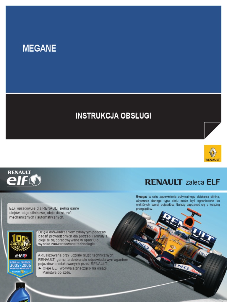 Instrukcja Obsługi Renault Megane III PDF