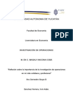 La Importancia de La Investigación de Operaciones