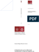 A Administração Local Na Monarquia Constitucional - O Papel Da Freguesia e Do Pároco PDF