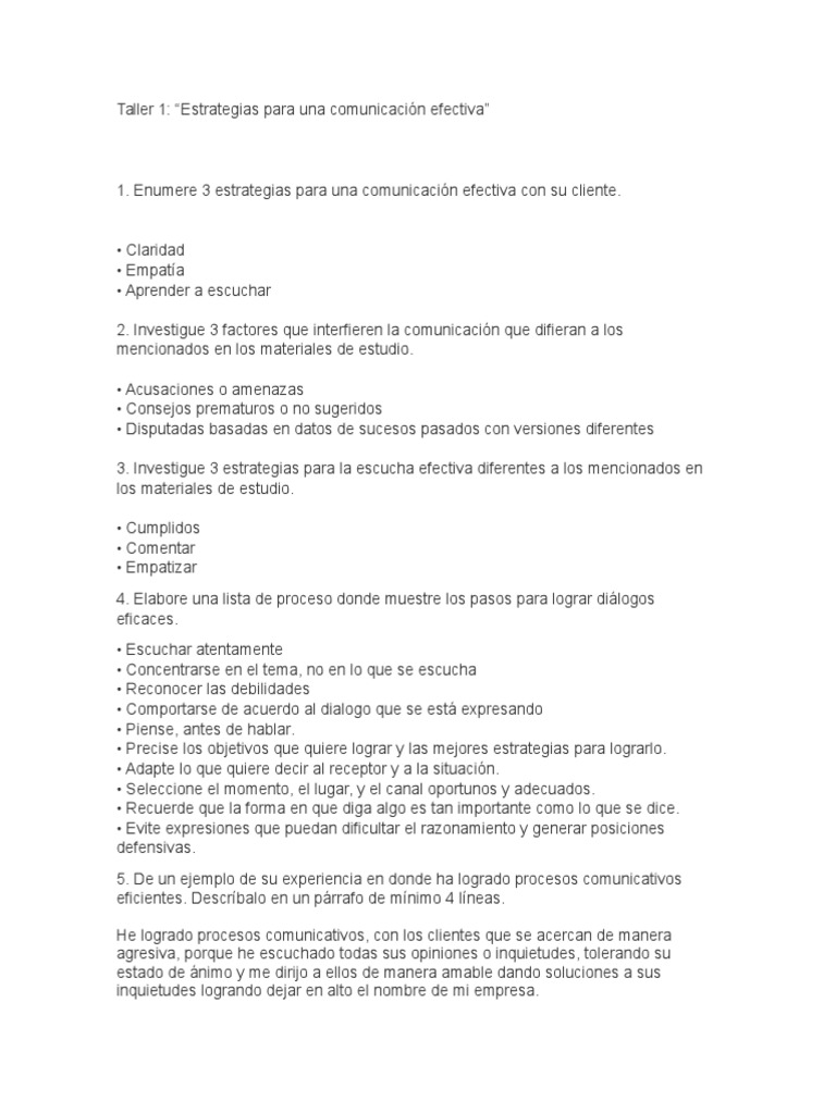 Estrategias para Comunicación Efectiva | PDF | Tecnología de ...