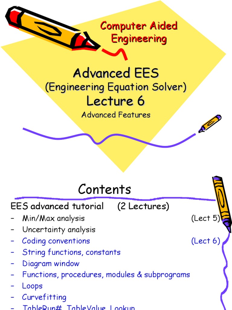 EES Advanced Features Tutorial | PDF | Comma Separated Values | Subroutine