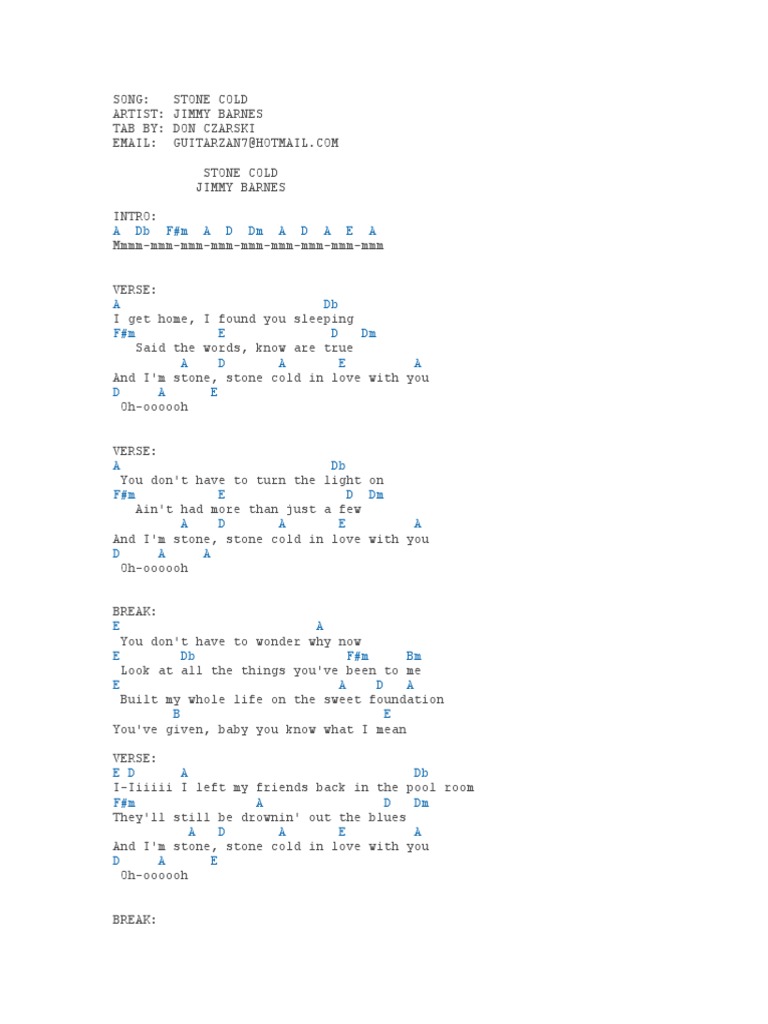 Stone Cold Stone Cold