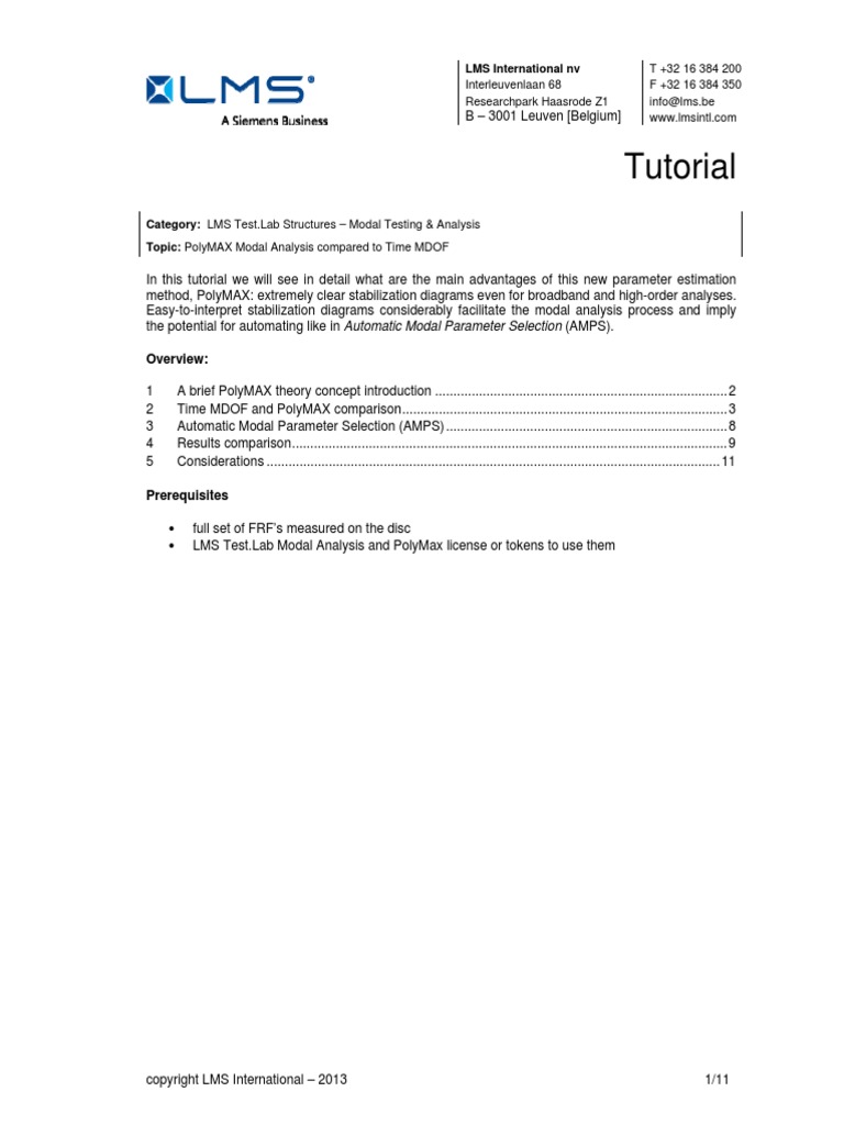 10 PolyMAX Modal Analysis Exercise | PDF | Applied Mathematics | Algorithms
