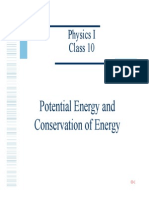 Physics I Class 10: Potential Energy and Conservation of Energy