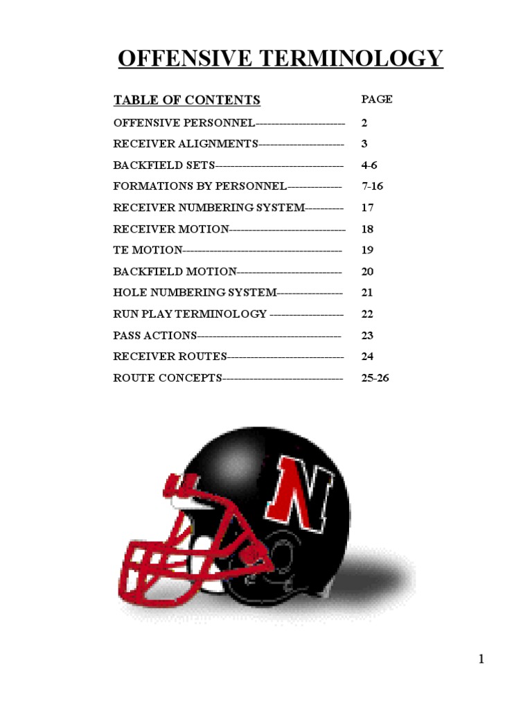 Offensive Terminology 09 FINAL | PDF | National Football League ...