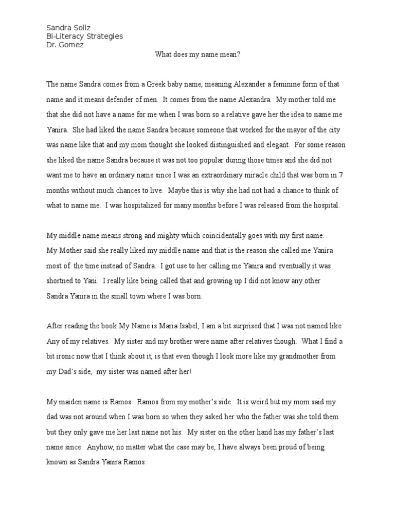 What Does My Name Mean PDF