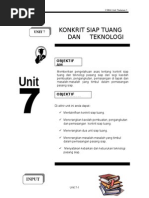 Unit 7 Konkrit Siap Tuang Dan Teknologi Pasang Siap