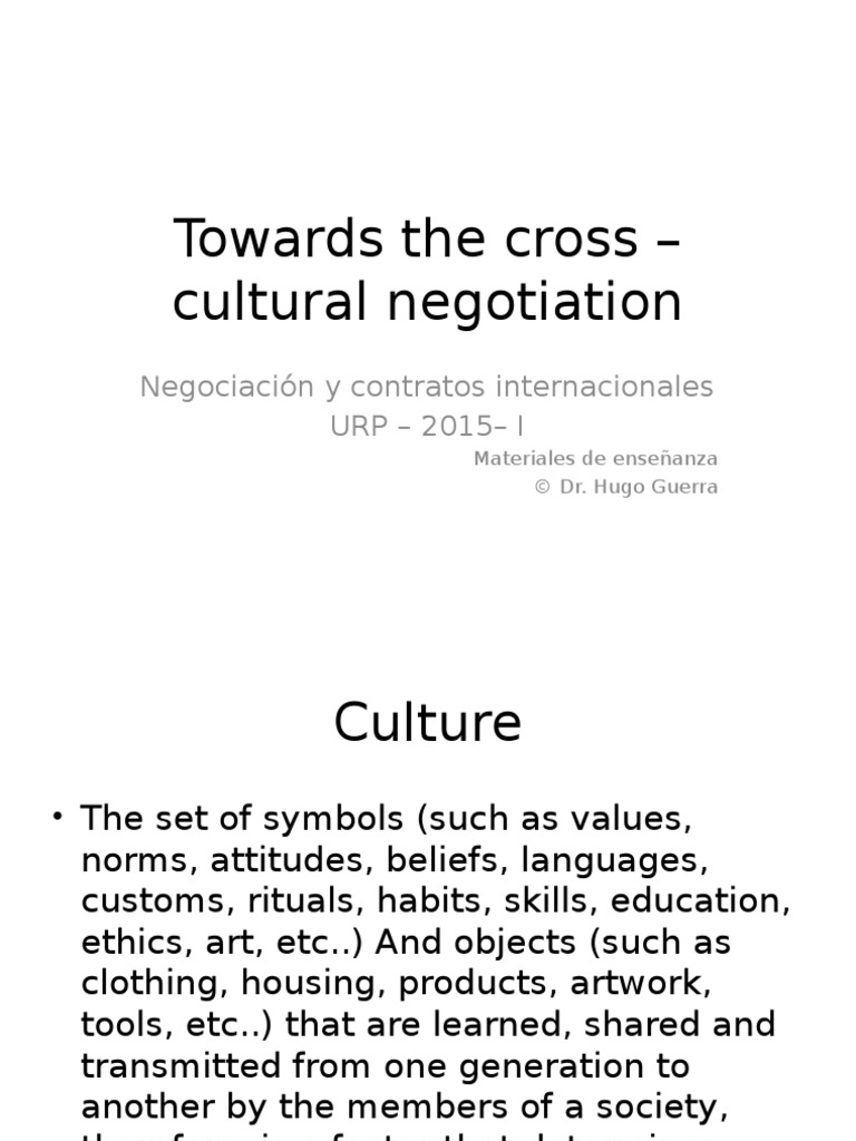 Cross Cultural Negotiation Pdf Value Ethics Collectivism