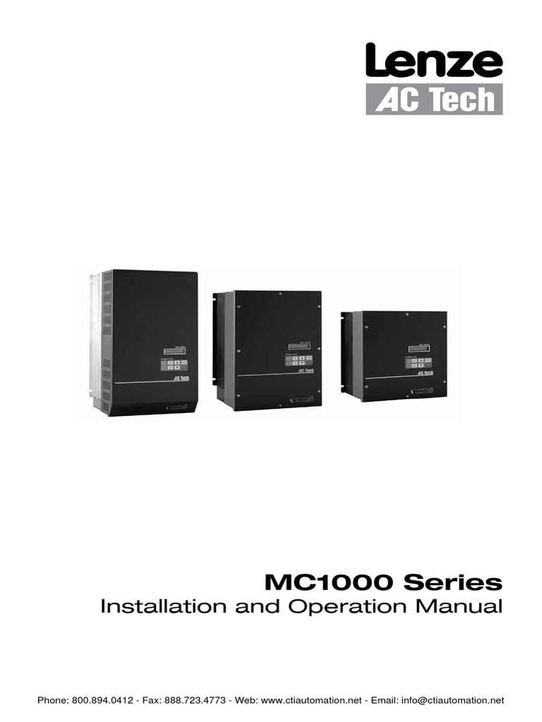 AC Tech MC1000 Drives Installation Operation Manual PDF | Download Free ...