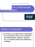 MOdelos Dispersión de Contaminantes en La Atmósfera