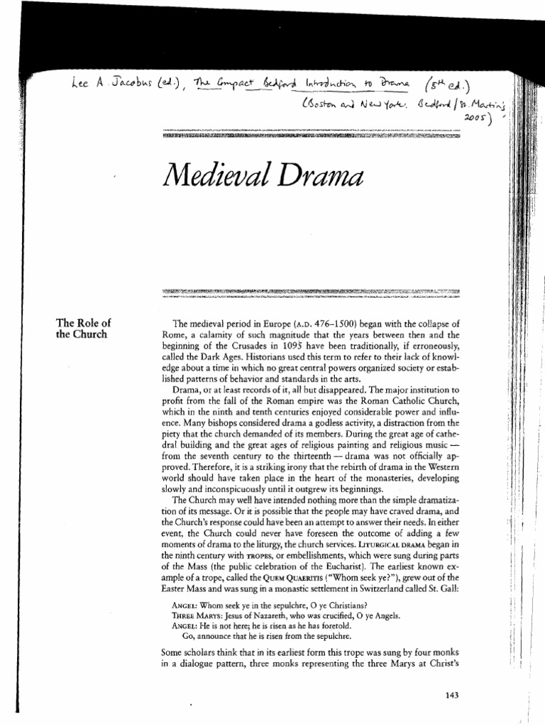 Bedford introduction to drama table of contents