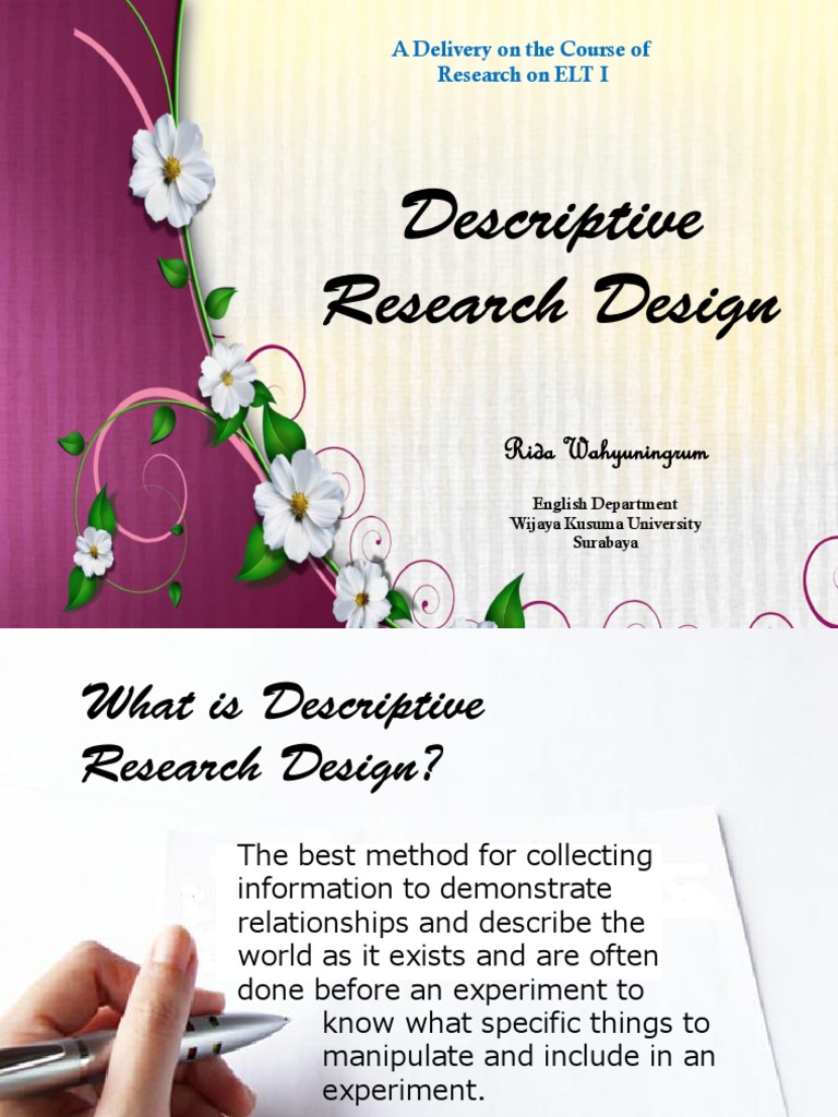 Overview of Descriptive Research Design | PDF | Experiment ...