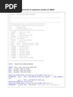 Selection-Screen Show-Hide The Controls On Selection Screen On ABAP