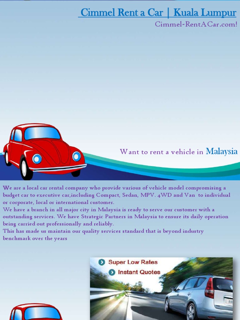 Cars For Rent in Malaysia Car Rental Identity Document