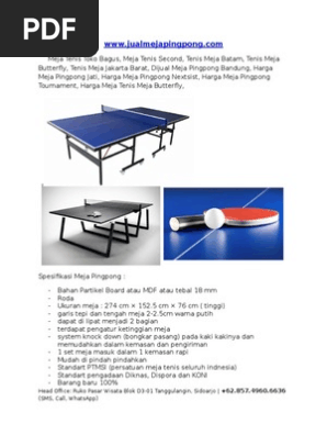 Jual Beli Tenis Meja Meja Pingpong Roda 4 Kaki 8 Murah Berkualitas Online Terlengkap Butterfly Prelo Co Id