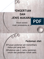 Praktek Diit-Pengertian Dan Jenis Makanan