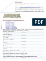 Posted On February 22nd, 2010 In,, - 115 Comments: Comprehensive List of Excel Keyboard Shortcuts