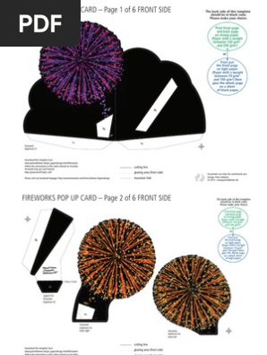 Fireworks Pop Up Card Template